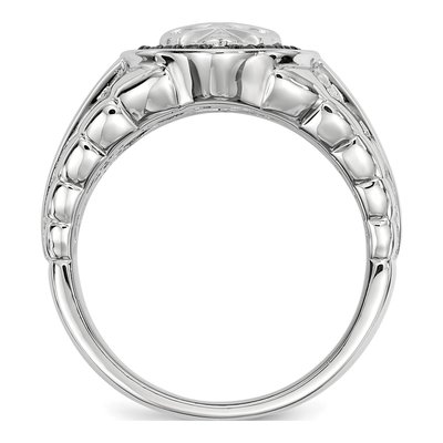 Men's Sterling Silver 0.4 ct tw Diamond Skull Ring – view 3