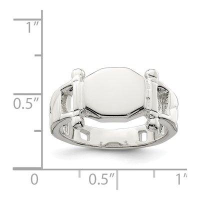 Sterling Silver Fancy Signet Ring – view 4
