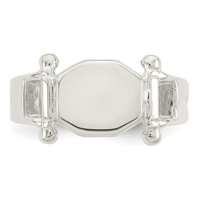 Sterling Silver Fancy Signet Ring – view 6
