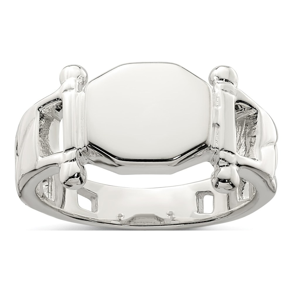 Sterling Silver Fancy Signet Ring