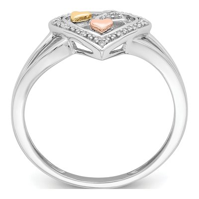 Sterling Silver Diamond Ring – view 3