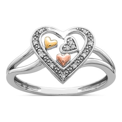 Sterling Silver Diamond Ring