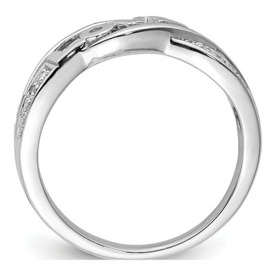Sterling Silver Diamond LOVE Ring – view 3