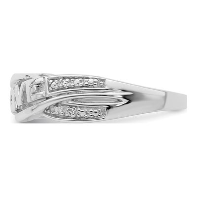 Sterling Silver Diamond LOVE Ring – view 4