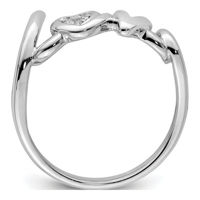 Sterling Silver Diamond LOVE Ring – view 3