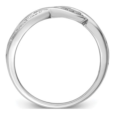 Sterling Silver Diamond Heart MOM Ring – view 3