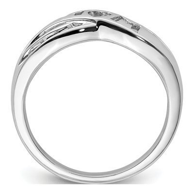Sterling Silver Diamond MOM Ring – view 3