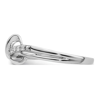 Sterling Silver 1/15 ct tw Diamond Heart Ring – view 4