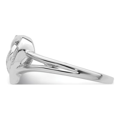 Sterling Silver Diamond Heart Ring – view 4