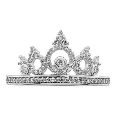 Sterling Silver 0.29 ct tw Diamond Crown Ring – view 6