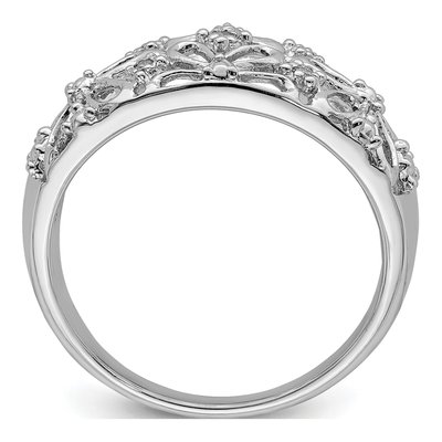 Sterling Silver Diamond Ring – view 3