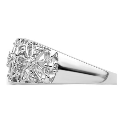 Sterling Silver Diamond Ring – view 4