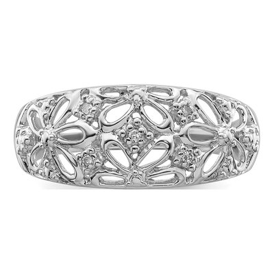 Sterling Silver Diamond Ring – view 6