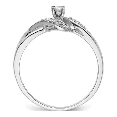 Sterling Silver 1/8 ct tw Diamond Promise Ring – view 3