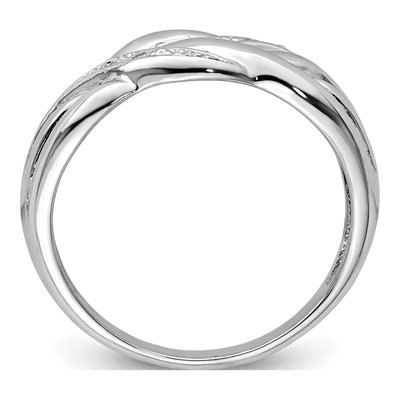 Sterling Silver Diamond Ring – view 3