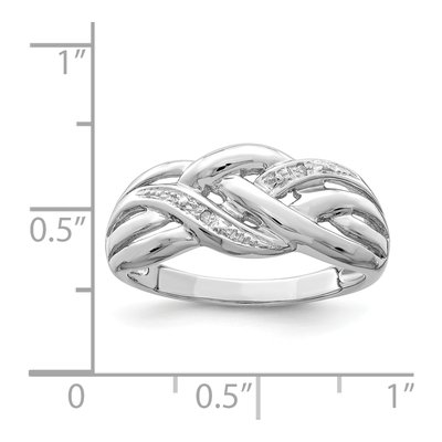 Sterling Silver Diamond Ring – view 5