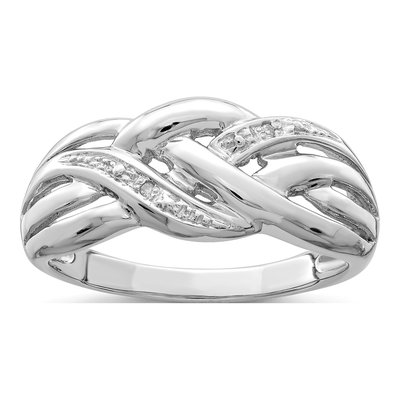 Sterling Silver Diamond Ring