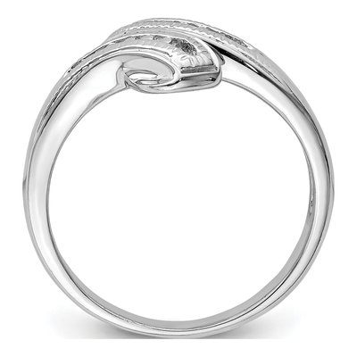 Sterling Silver Diamond Bezel Ring – view 2