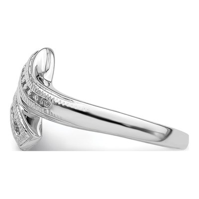 Sterling Silver Diamond Bezel Ring – view 3