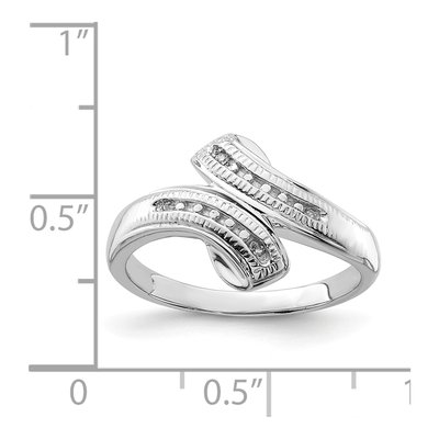 Sterling Silver Diamond Bezel Ring – view 4