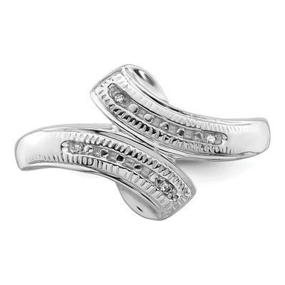 Sterling Silver Diamond Bezel Ring – view 5