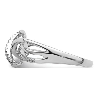 Sterling Silver 1/10 ct tw Diamond Fashion Ring – view 4