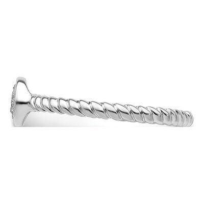 Sterling Silver 1/20 ct tw Diamond Stackable Ring – view 4