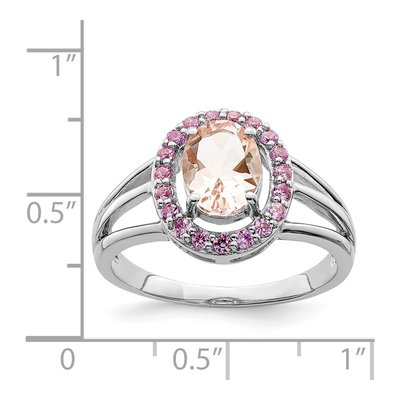 Sterling Silver Morganite Ring – view 4