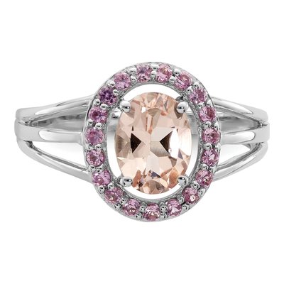 Sterling Silver Morganite Ring – view 6