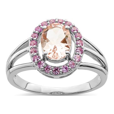 Sterling Silver Morganite Ring
