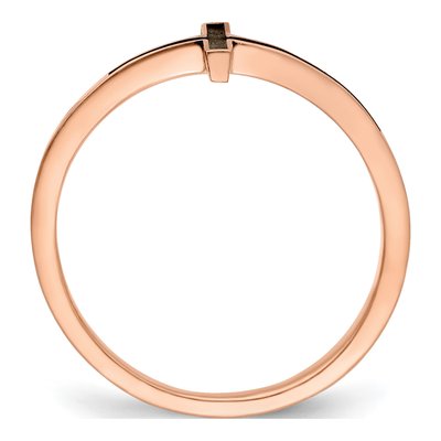 Rose Gold-Plated Sterling Silver Sideways Cross Ring – view 3