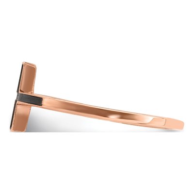 Rose Gold-Plated Sterling Silver Sideways Cross Ring – view 5