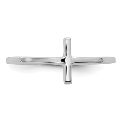 Sterling Silver Sideways Cross Ring – view 6