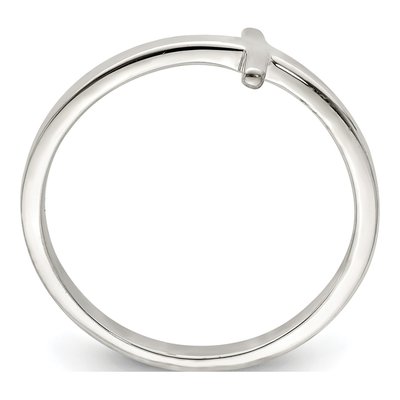 Rose Gold-Plated Sterling Silver Sideways Cross Ring – view 3