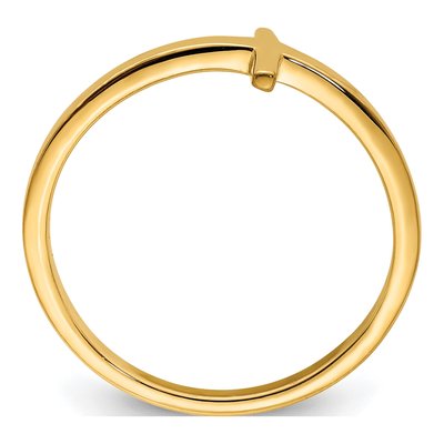 Gold-Plated Sterling Silver Sideways Cross Ring – view 3