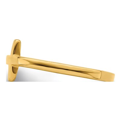 Gold-Plated Sterling Silver Sideways Cross Ring – view 5