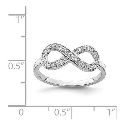 Sterling Silver CZ Infinity Ring – view 5