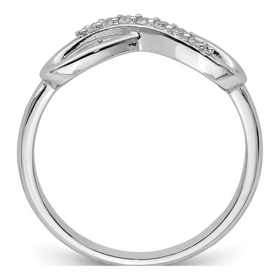 Sterling Silver CZ Infinity Ring – view 3
