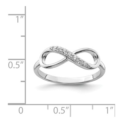 Sterling Silver CZ Infinity Ring – view 5