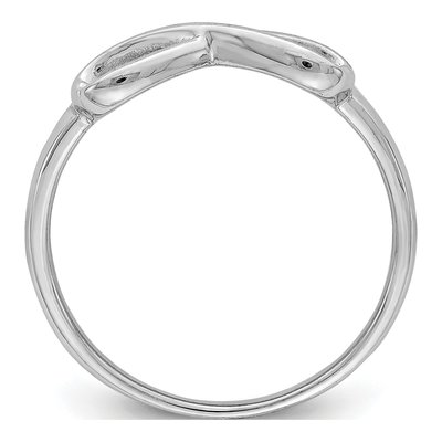 Sterling Silver Infinity Heart Ring – view 3