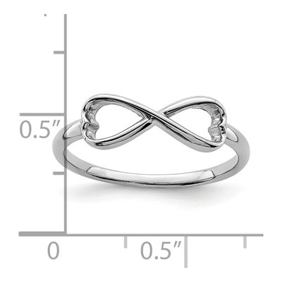 Sterling Silver Infinity Heart Ring – view 5