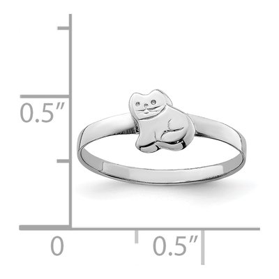 Sterling Silver Girls' Kitty Cat Ring – view 5