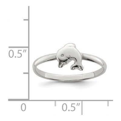 Sterling Silver Girls' Dolphin Ring – view 5