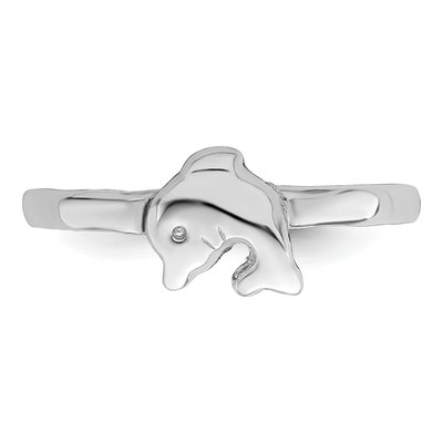 Sterling Silver Girls' Dolphin Ring – view 6