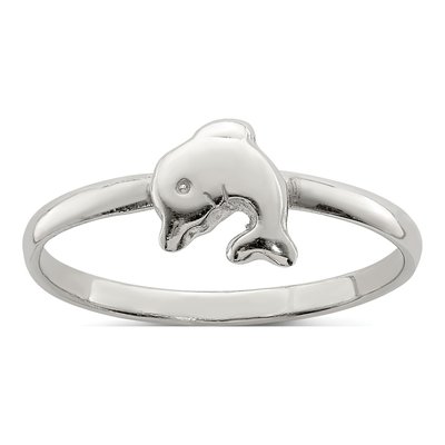 Sterling Silver Girls' Dolphin Ring