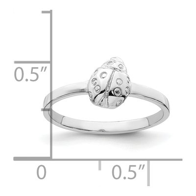 Sterling Silver Girls' Ladybug Ring – view 5