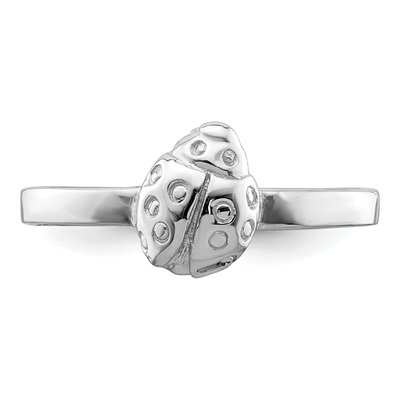 Sterling Silver Girls' Ladybug Ring – view 6