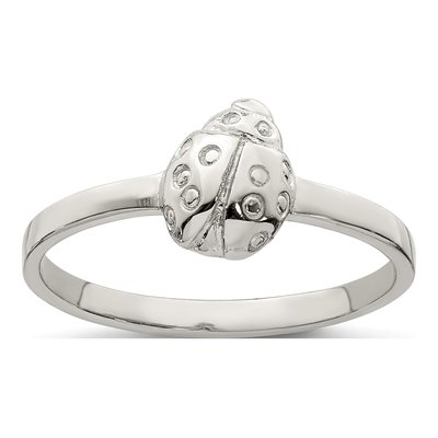 Sterling Silver Girls' Ladybug Ring
