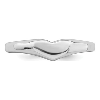 Sterling Silver Girls' Elongated Heart Ring – view 6