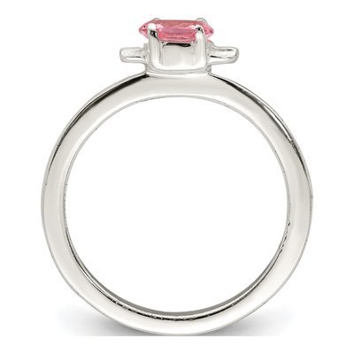 Sterling Silver CZ Girls' Candy Ring – view 3